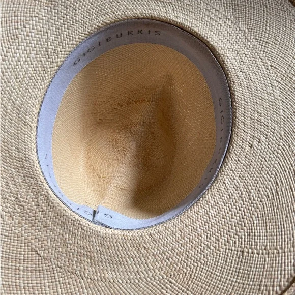 Gigi Burris Millinery Jeanne Fedora Straws Hat with Black Band - Picture 5 of 9